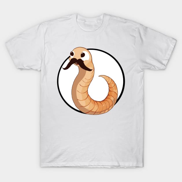 Mustache Worm T-Shirt by CGI Studios